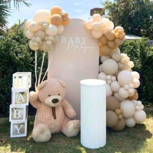 Gender Reveal Mampara Decorada